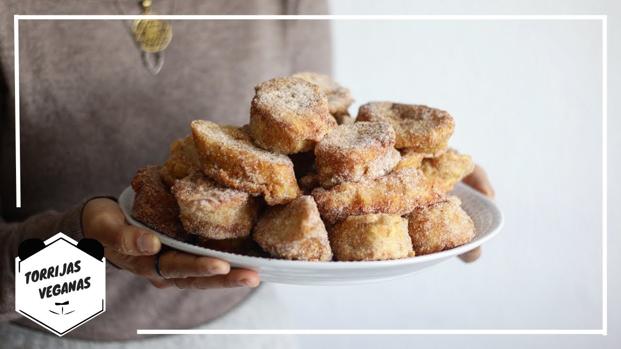 Whole vegan torrijas without sugar